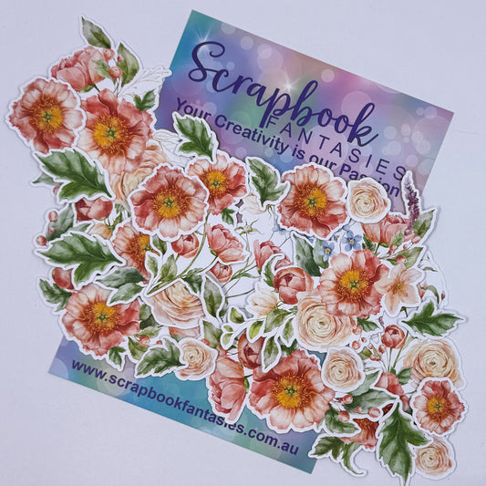 Peach Whimsy Colour-Cuts - Bouquets 1 (over 20 pieces) 20866