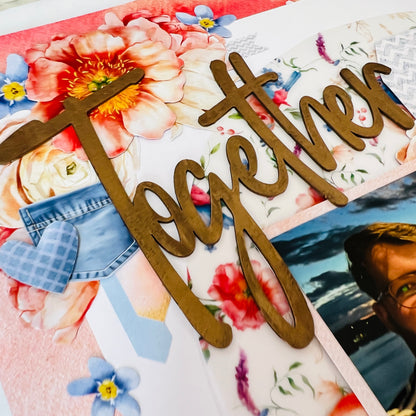 Peach Whimsy Duo of Single Scrapbook Layouts Kit by Alicia Redshaw