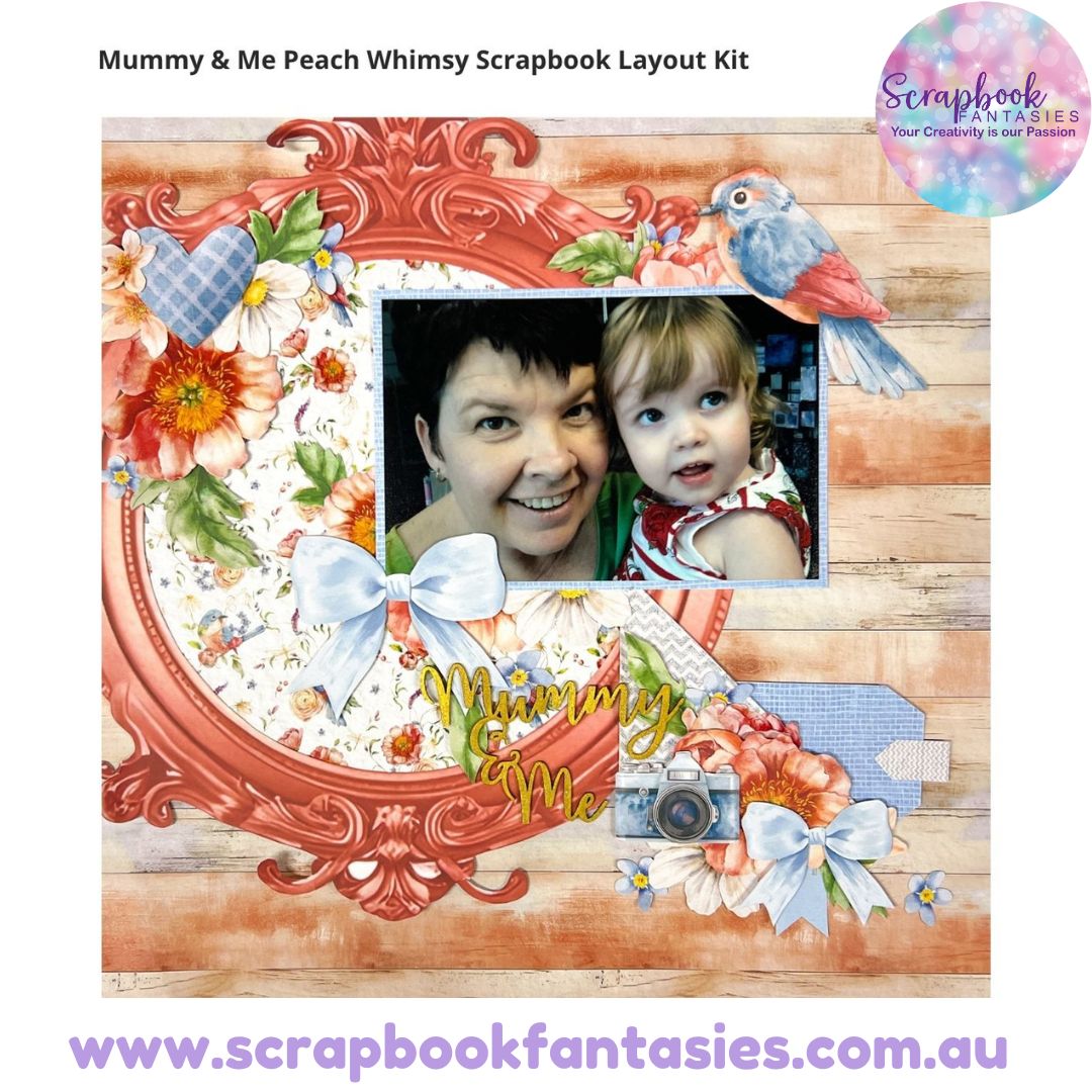 Peach Whimsy Friday Night Scrap-Along Scrapbook Layout Kit by Alicia Redshaw - 1 May 2026