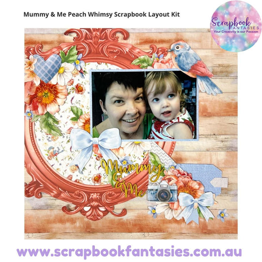 Peach Whimsy Friday Night Scrap-Along Scrapbook Layout Kit by Alicia Redshaw - 1 May 2026