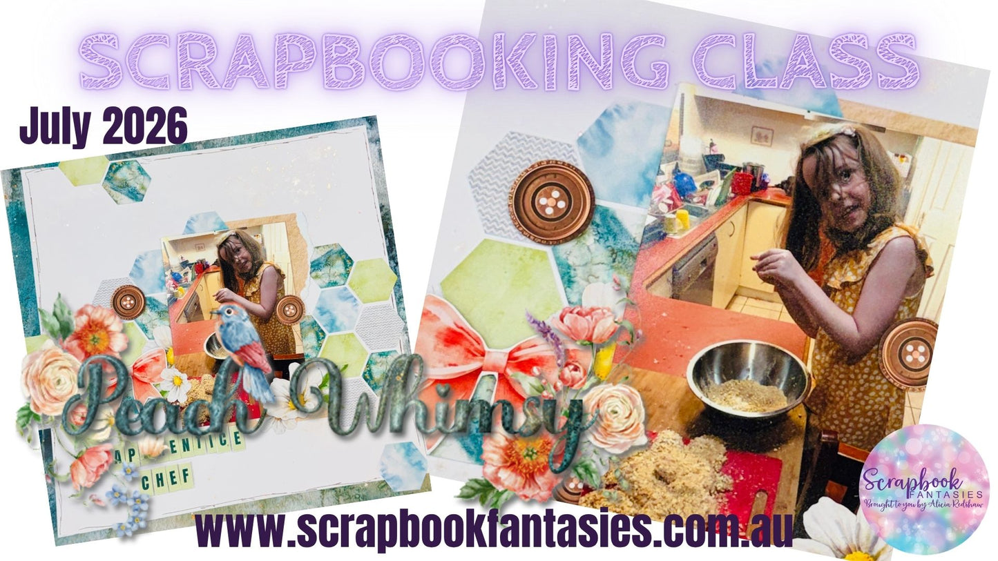 Peach Whimsy Friday Night Scrap-Along Scrapbooking Kit by Naomi-Jon Redshaw - 10 July 2026