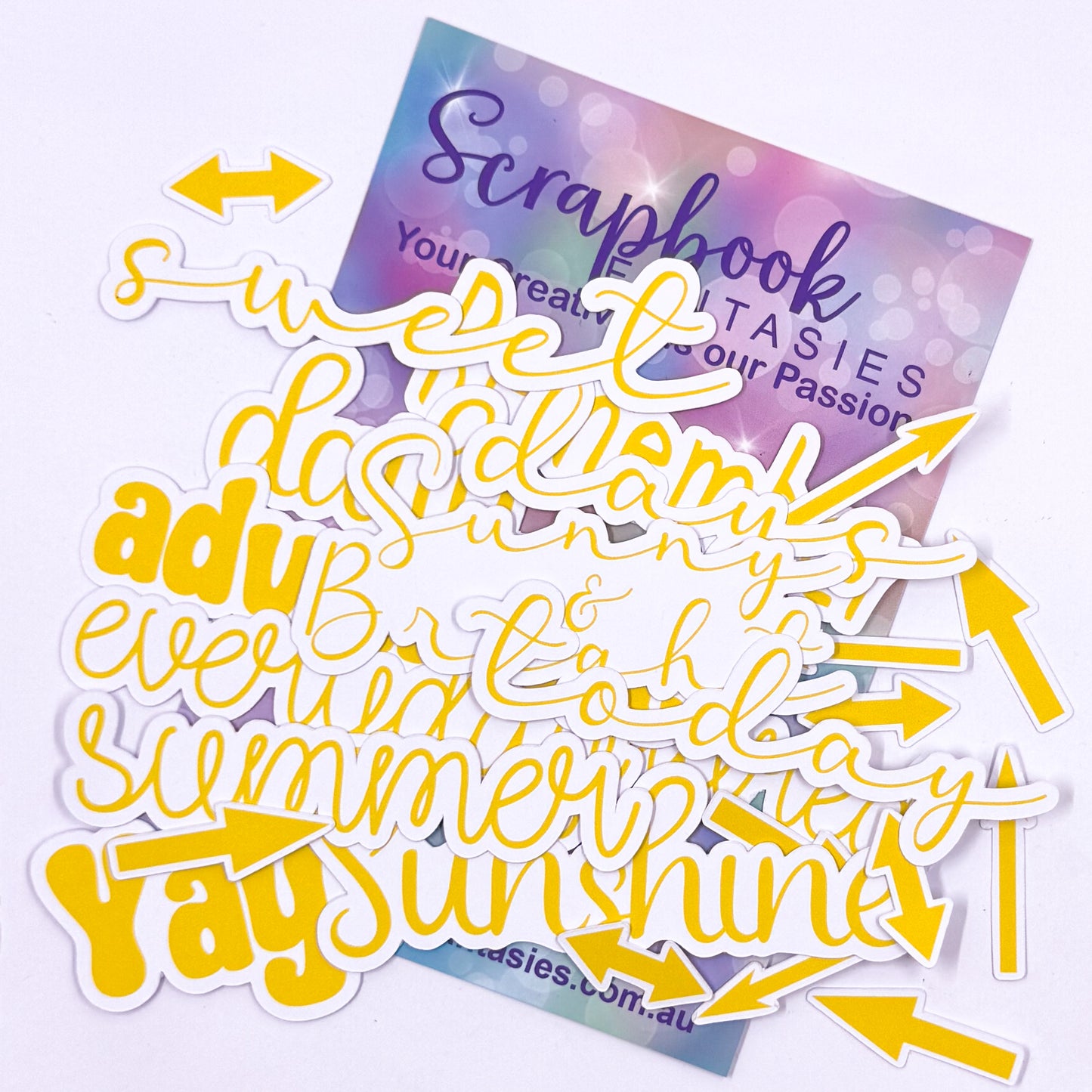 Sunny Days Colour-Cuts - Everyday Words - Yellow (24 pieces) 90000