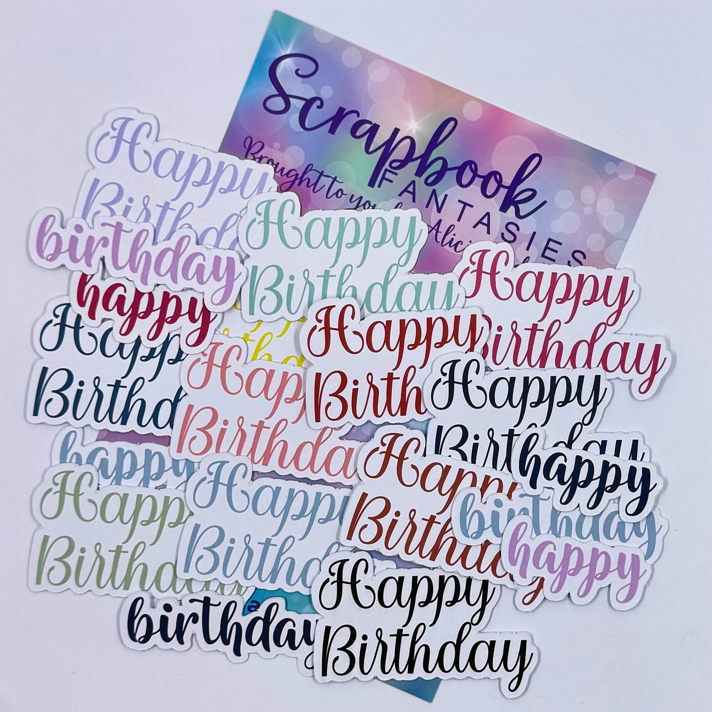 Glamorous - Happy Birthday Sentiments Colour-Cuts (19 pieces) Designed by Alicia Redshaw