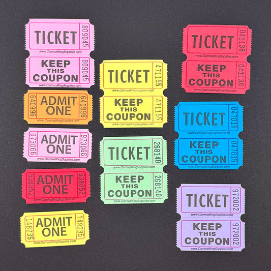 Coloured Tickets - 16 pack