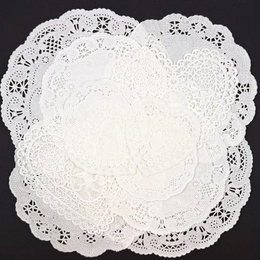 Doilies - Mixed pack of 12 - 2 each of 6 designs - Made in Japan