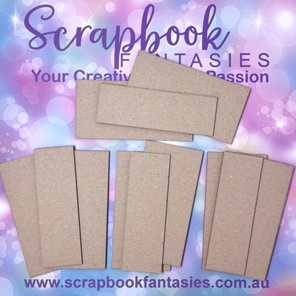 Mini-Book Cover Set of 4 to go inside Memory Box 1 - 2.25"x4.5" + 1.5" spines (16 pieces) High-quality 1.8mm Chipboard 19742