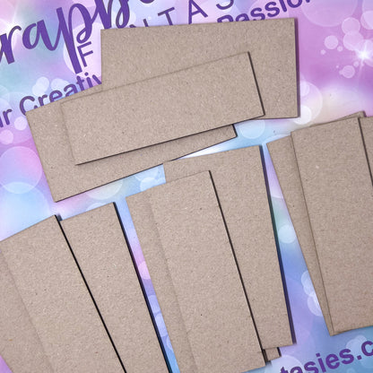 Mini-Book Cover Set of 4 to go inside Memory Box 1 - 2.25"x4.5" + 1.5" spines (16 pieces) High-quality 1.8mm Chipboard 19742