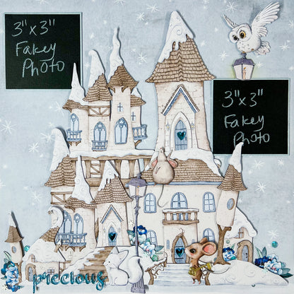 Snow Princess Saturday Night Scrap-Along Layered Castle Scrapbooking Kit - Saturday 22 July 2023