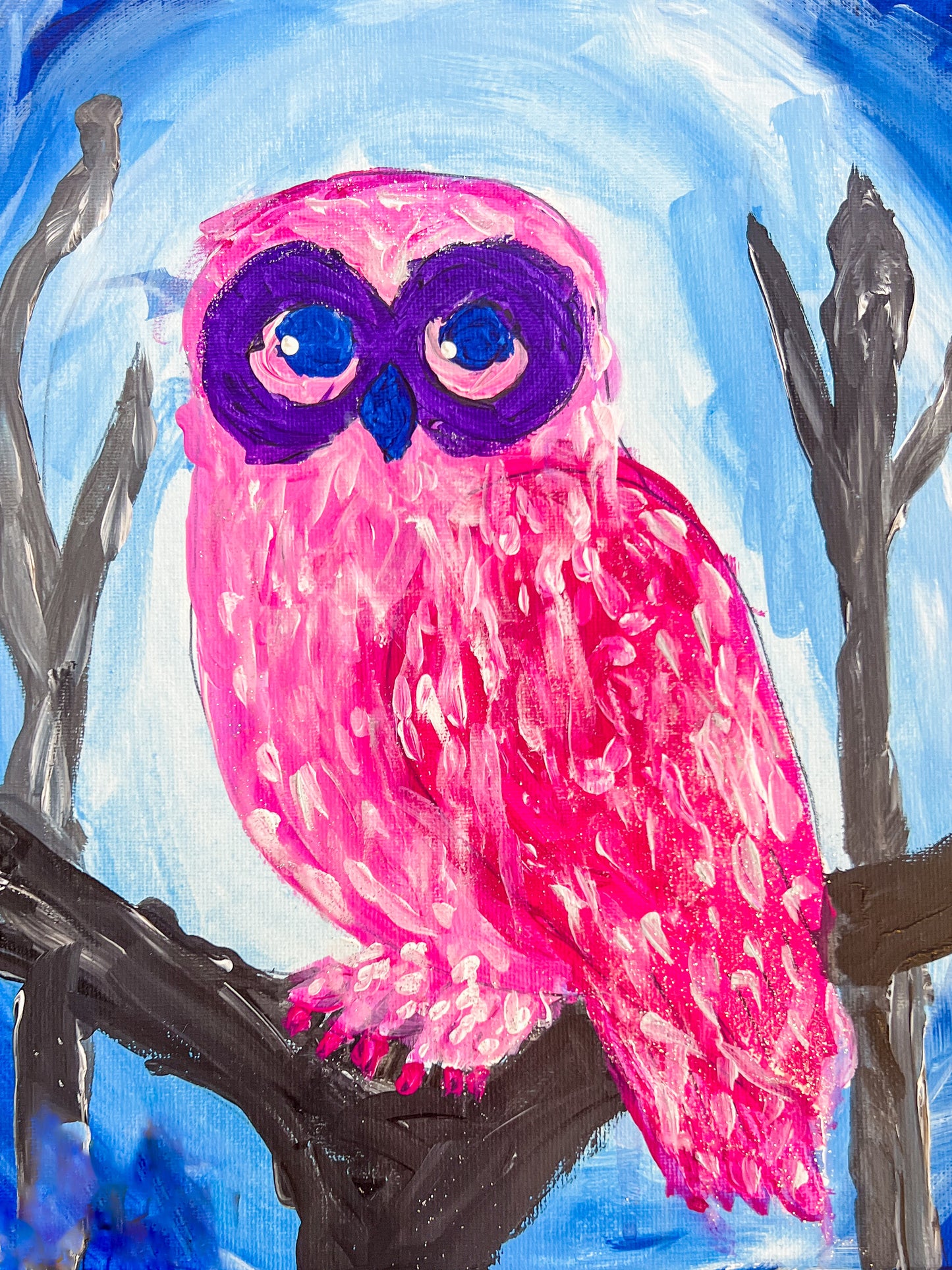 School Holiday Art Class - Magical Owl Painting Class - Various Dates & Times
