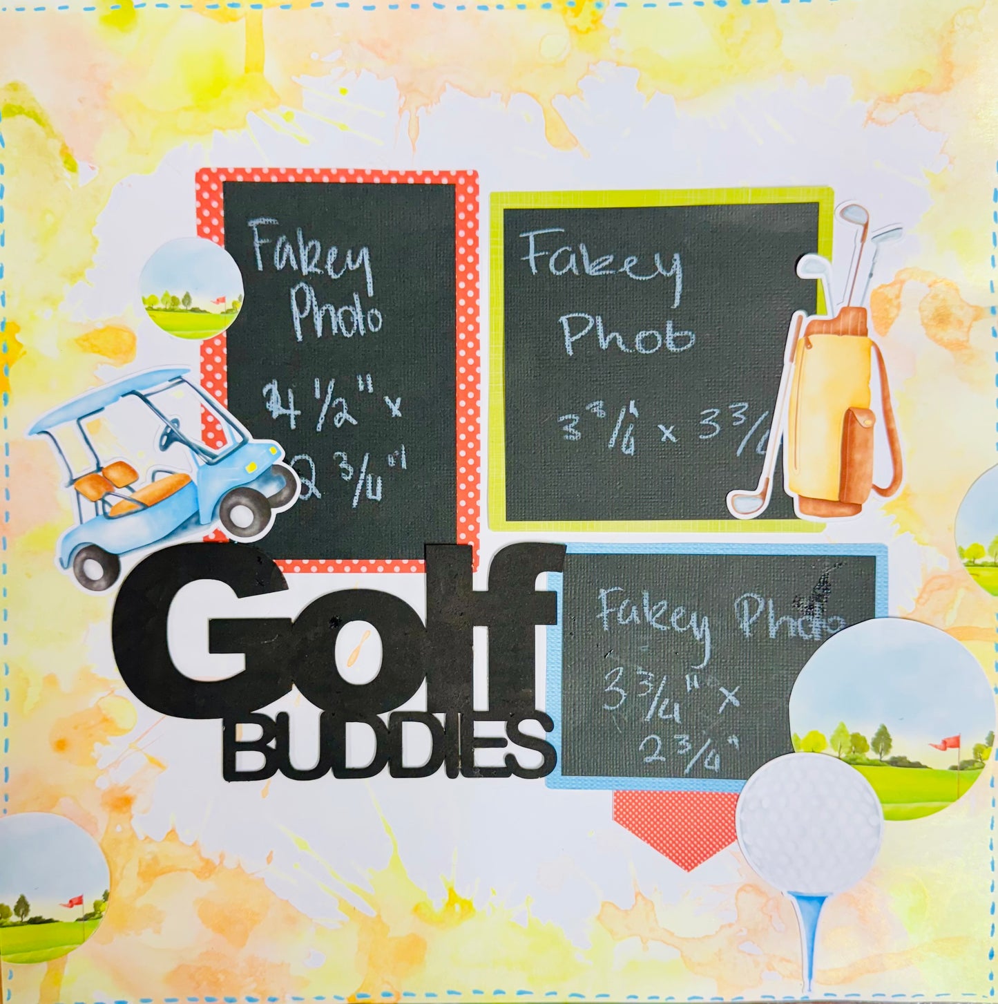 Pastimes Super Weekend Class 3 Kit - Golf Buddies Scrapbooking Class with Naomi-Jon Redshaw - Friday 28 February 2025