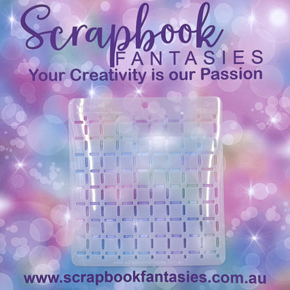 Scrapbook Fantasies Stencil Template Mask - 5.5”x5.5” - Grid 768085