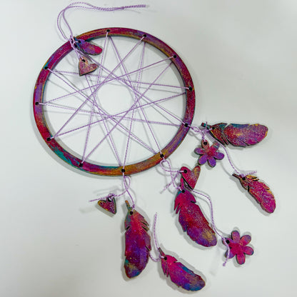 Ready-to-Decorate Wooden Project Set - Dreamcatcher (19 pieces) 5"x5" 20393