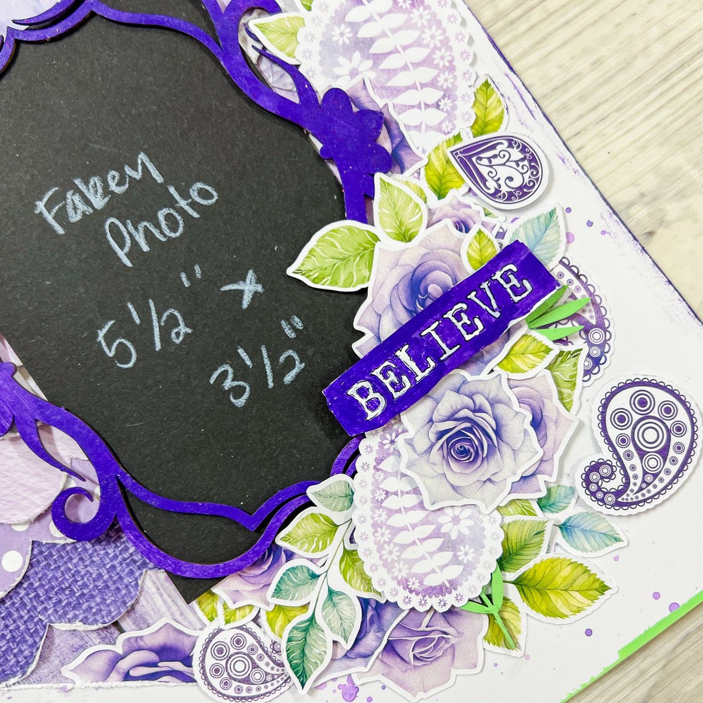 Purple Heart Scrapbook Layout Kit by Naomi-Jon Redshaw