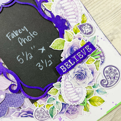 Purple Heart Scrapbook Layout Kit by Naomi-Jon Redshaw