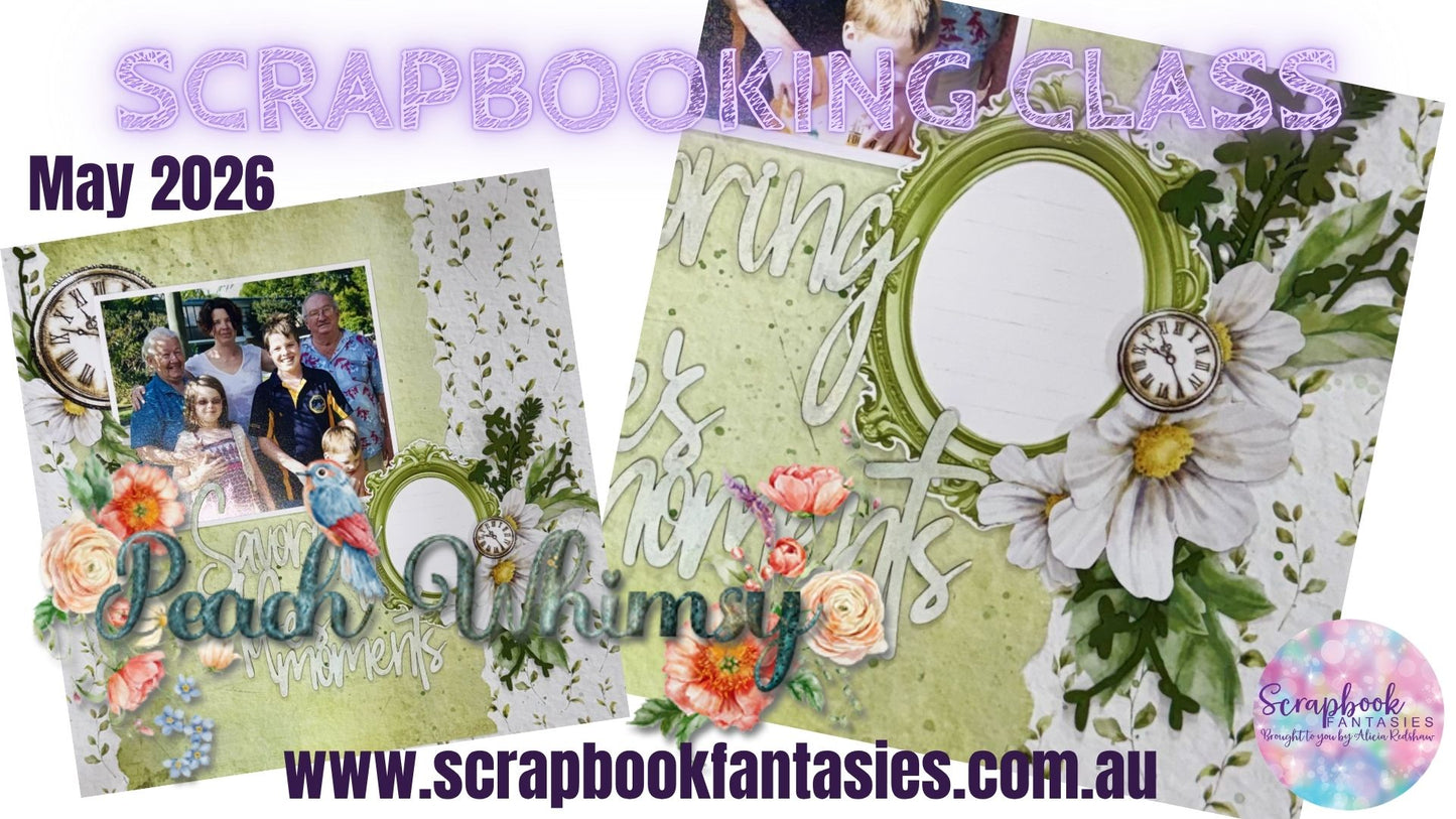 Savoring Life's Moments Friday Night Scrap-Along Scrapbook Layout Kit by Alicia Redshaw - 8 May 2026