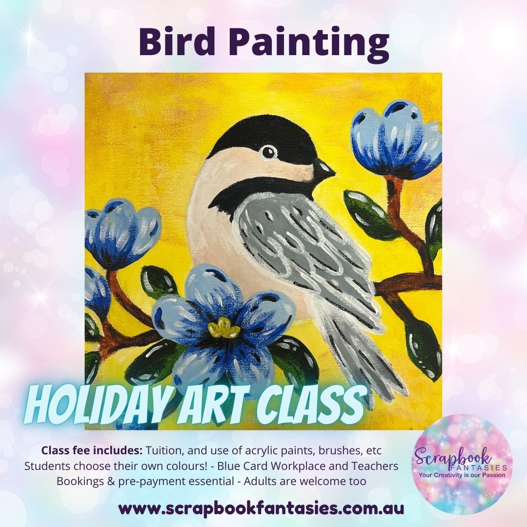 School Holiday Art Class - Bird Painting Class - Various Dates & Times