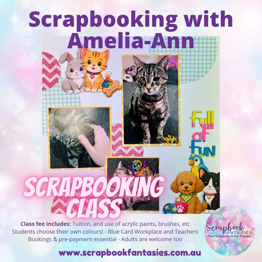 School Holiday Craft Class - Scrapbooking Class with Amelia-Ann - Various Dates & Times
