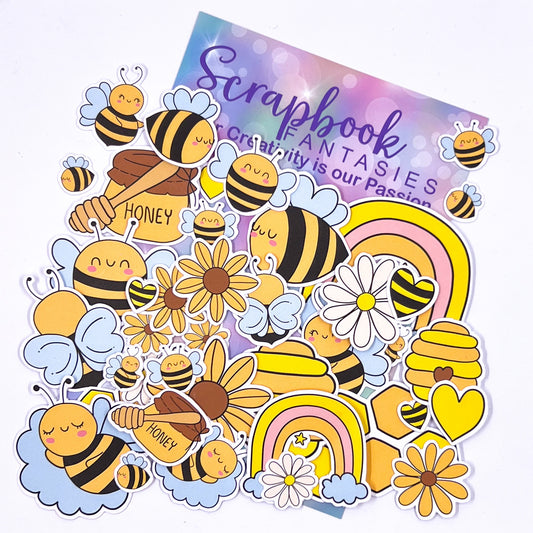 Cute Bees Colour-Cuts (40 pieces) 20483