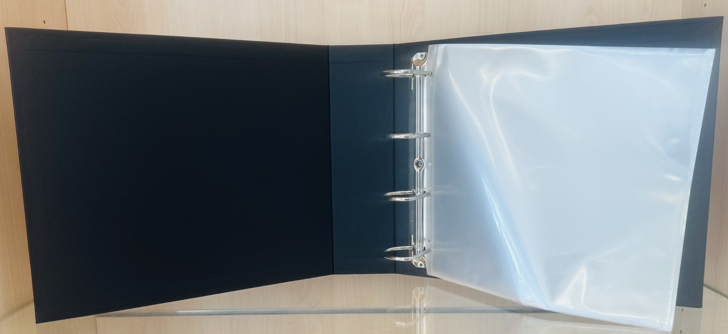 Scrapbook Fantasies 12"x12" Binder Album - 4-D-Ring (65mm) - Black - includes five (5) 12"x12" Page Protectors