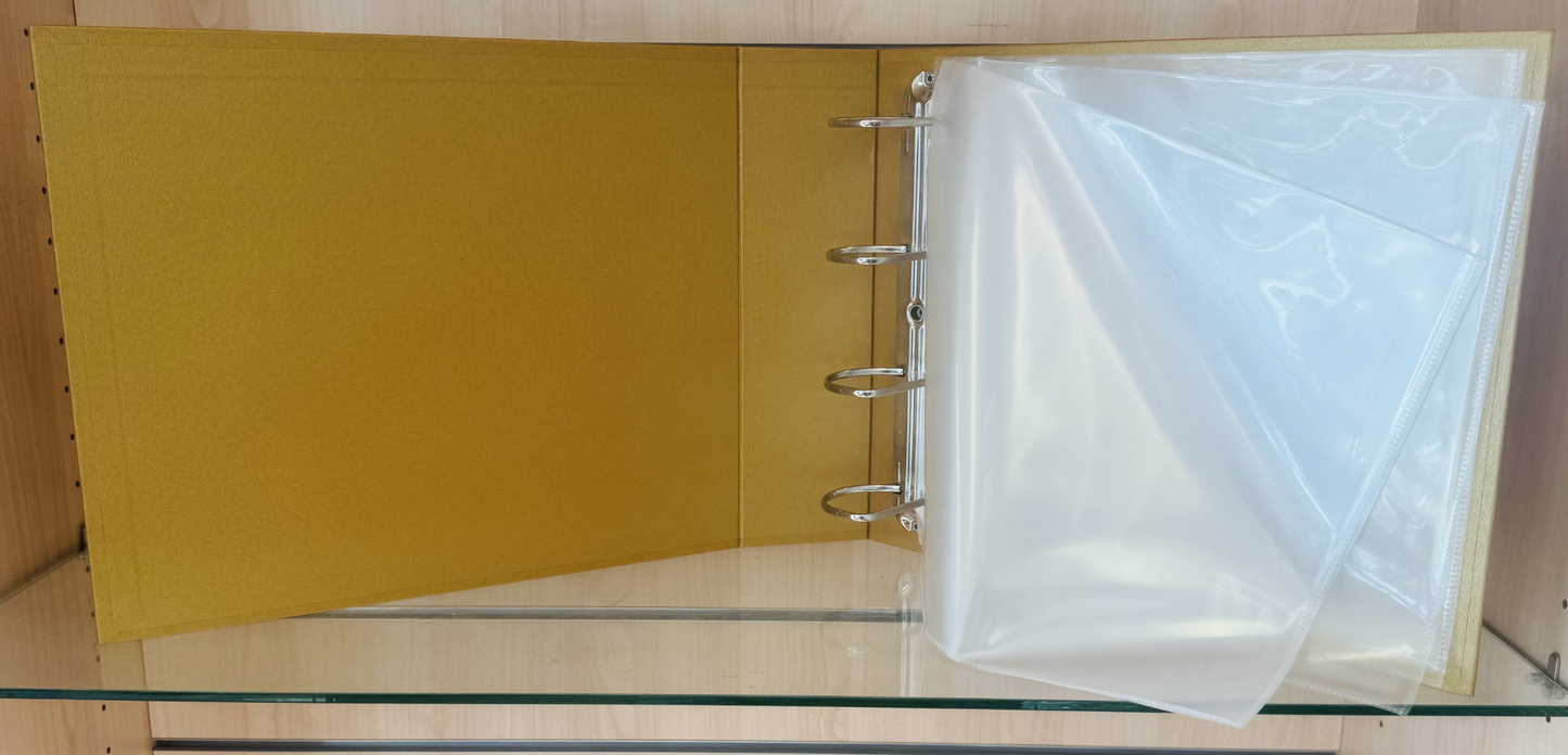 Scrapbook Fantasies 12"x12" Binder Album - 4-D-Ring (65mm) - Metallic Gold - includes five (5) 12"x12" Page Protectors