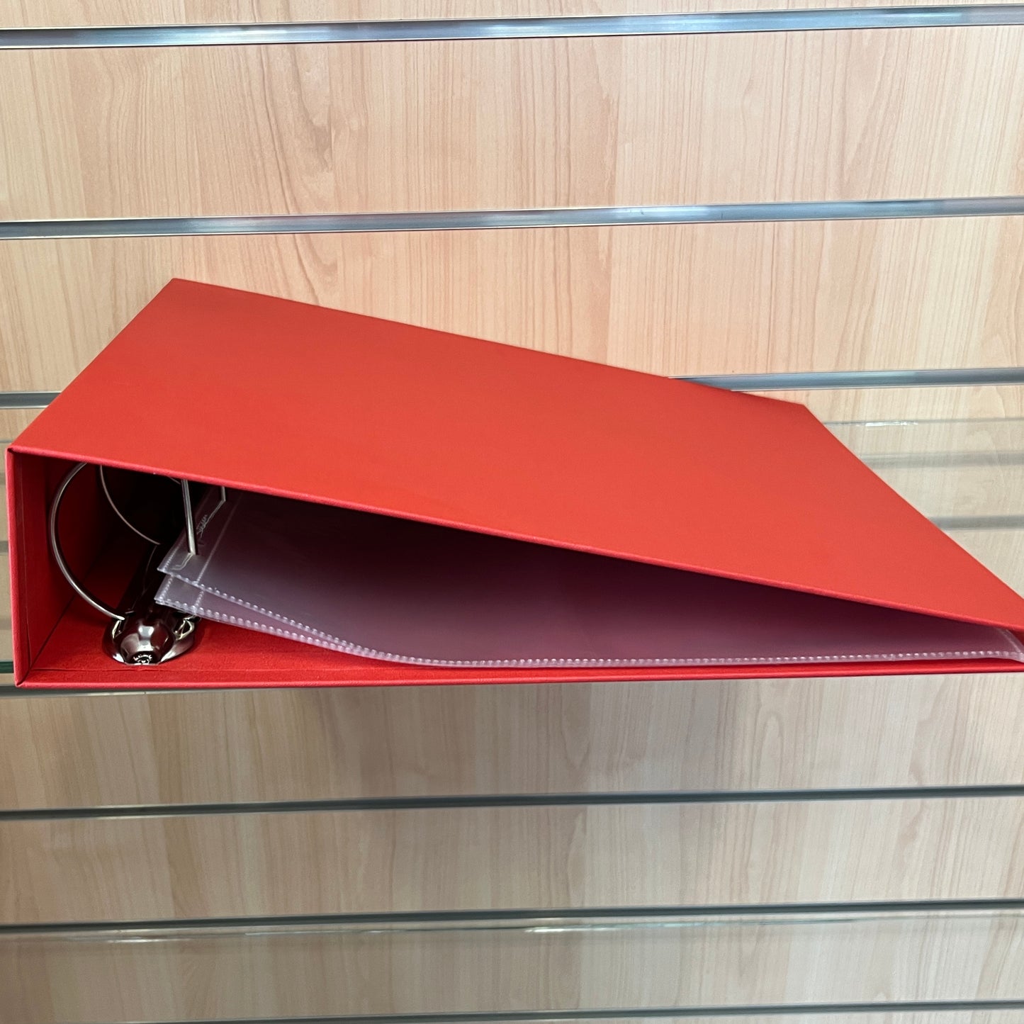 Scrapbook Fantasies 12"x12" Binder Album - 4-D-Ring (65mm) - Metallic Light Red - includes five (5) 12"x12" Page Protectors