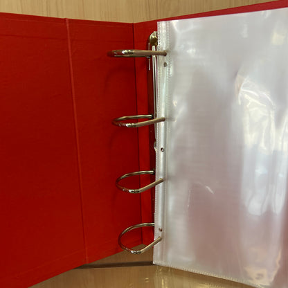 Scrapbook Fantasies 12"x12" Binder Album - 4-D-Ring (65mm) - Metallic Light Red - includes five (5) 12"x12" Page Protectors