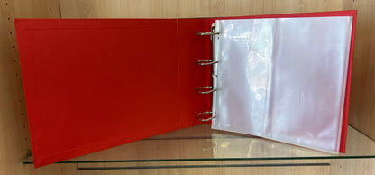 Scrapbook Fantasies 12"x12" Binder Album - 4-D-Ring (65mm) - Metallic Light Red - includes five (5) 12"x12" Page Protectors