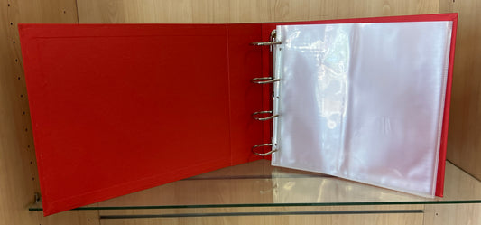Scrapbook Fantasies 12"x12" Binder Album - 4-D-Ring (65mm) - Metallic Light Red - includes five (5) 12"x12" Page Protectors