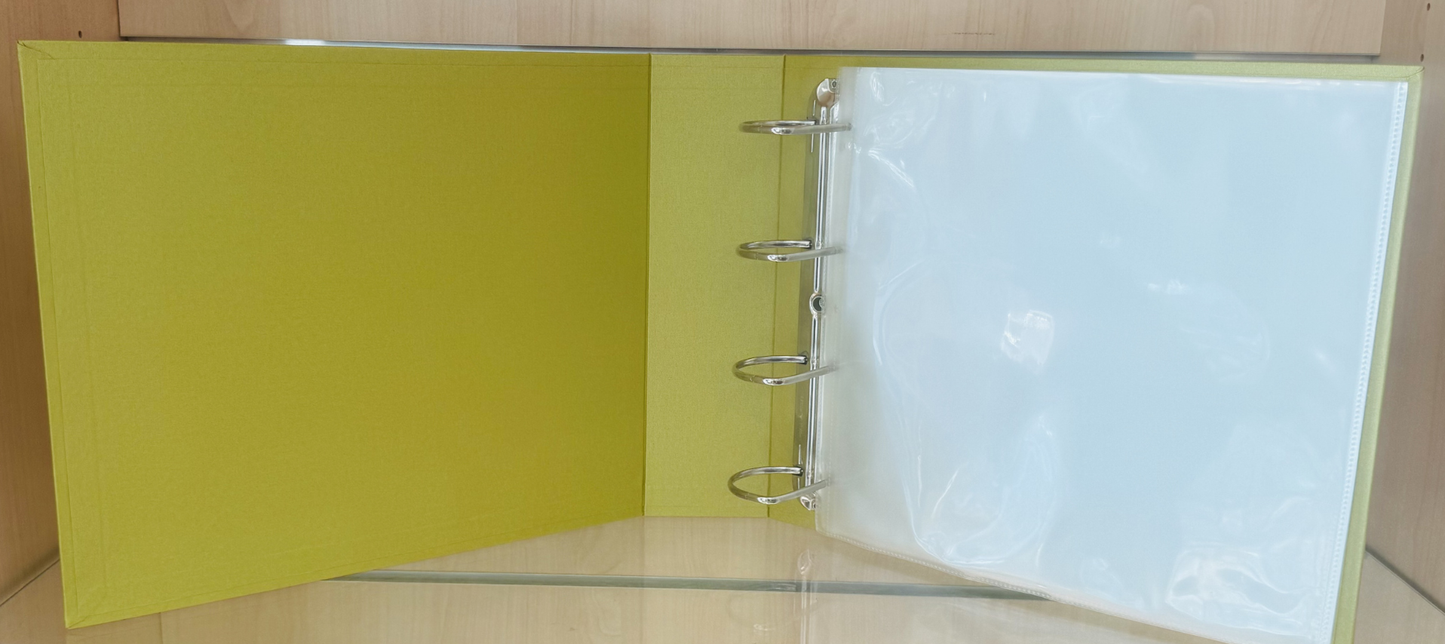 Scrapbook Fantasies 12"x12" Binder Album - 4-D-Ring (65mm) - Metallic Lime Green - includes five (5) 12"x12" Page Protectors