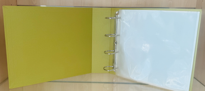 Scrapbook Fantasies 12"x12" Binder Album - 4-D-Ring (65mm) - Metallic Lime Green - includes five (5) 12"x12" Page Protectors