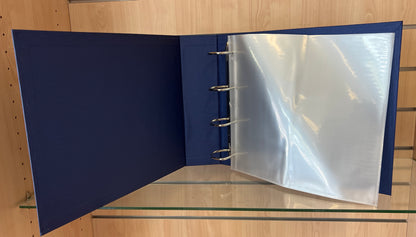 Scrapbook Fantasies 12"x12" Binder Album - 4-D-Ring (65mm) - Metallic Navy Blue - includes five (5) 12"x12" Page Protectors