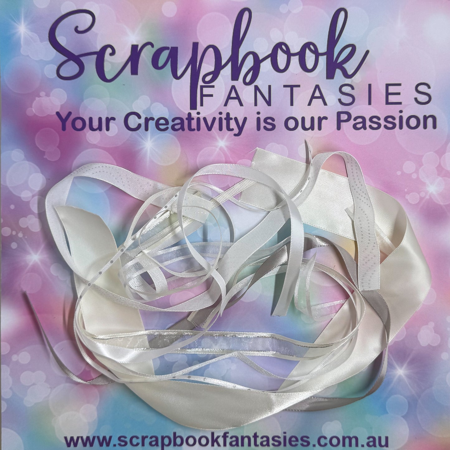 Scrapbook Fantasies Celebrations Ribbon Pack - 10 x approx. 1/2 mt lengths - 20784