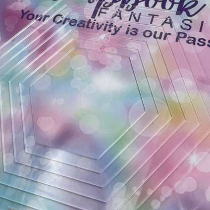 Scrapbook Fantasies Creative Template Set - Hexagons 2 (5 pieces)