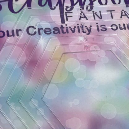 Scrapbook Fantasies Creative Template Set - Hexagons 2 (5 pieces)