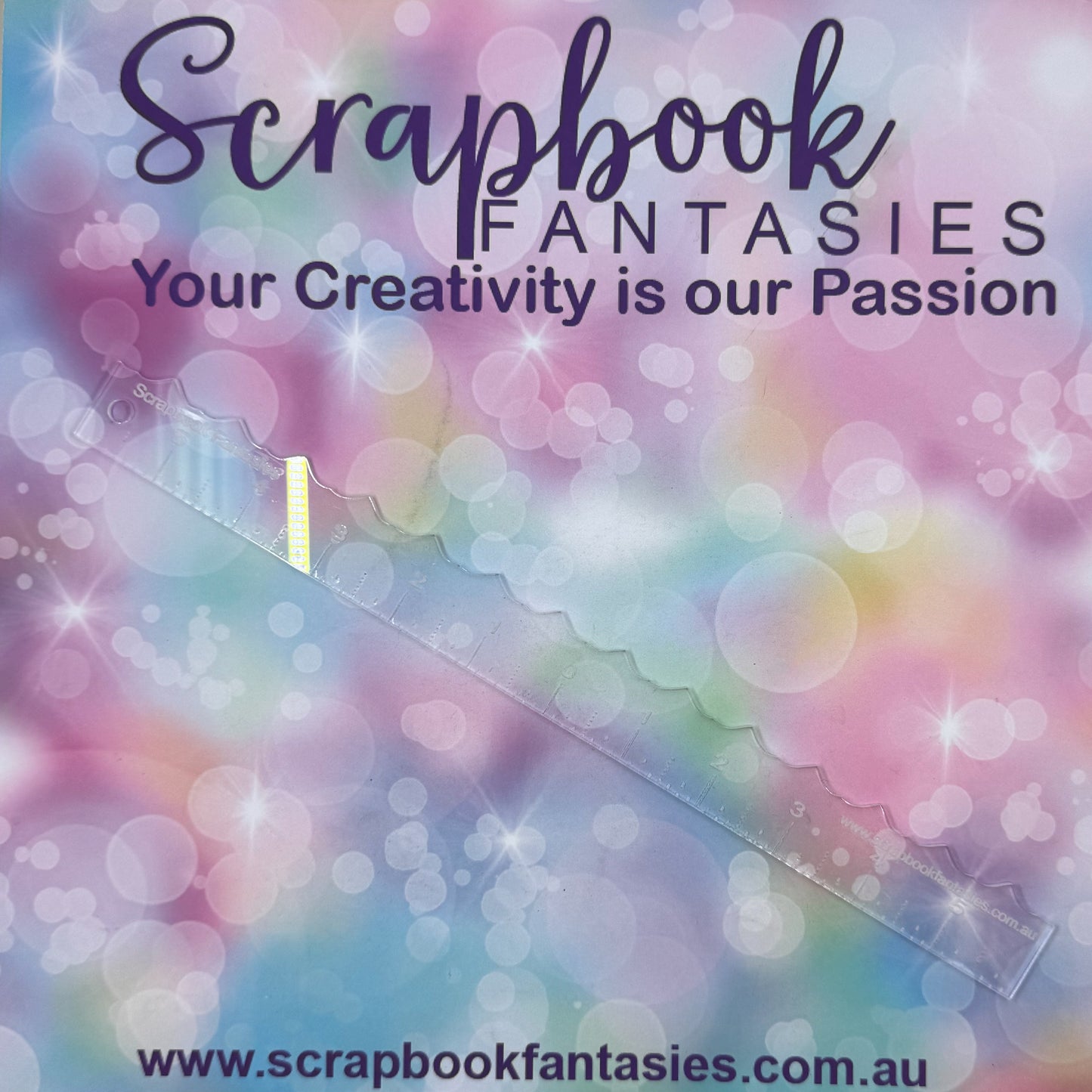 Scrapbook Fantasies Heartbeat Ruler - 12"x1 1/4"