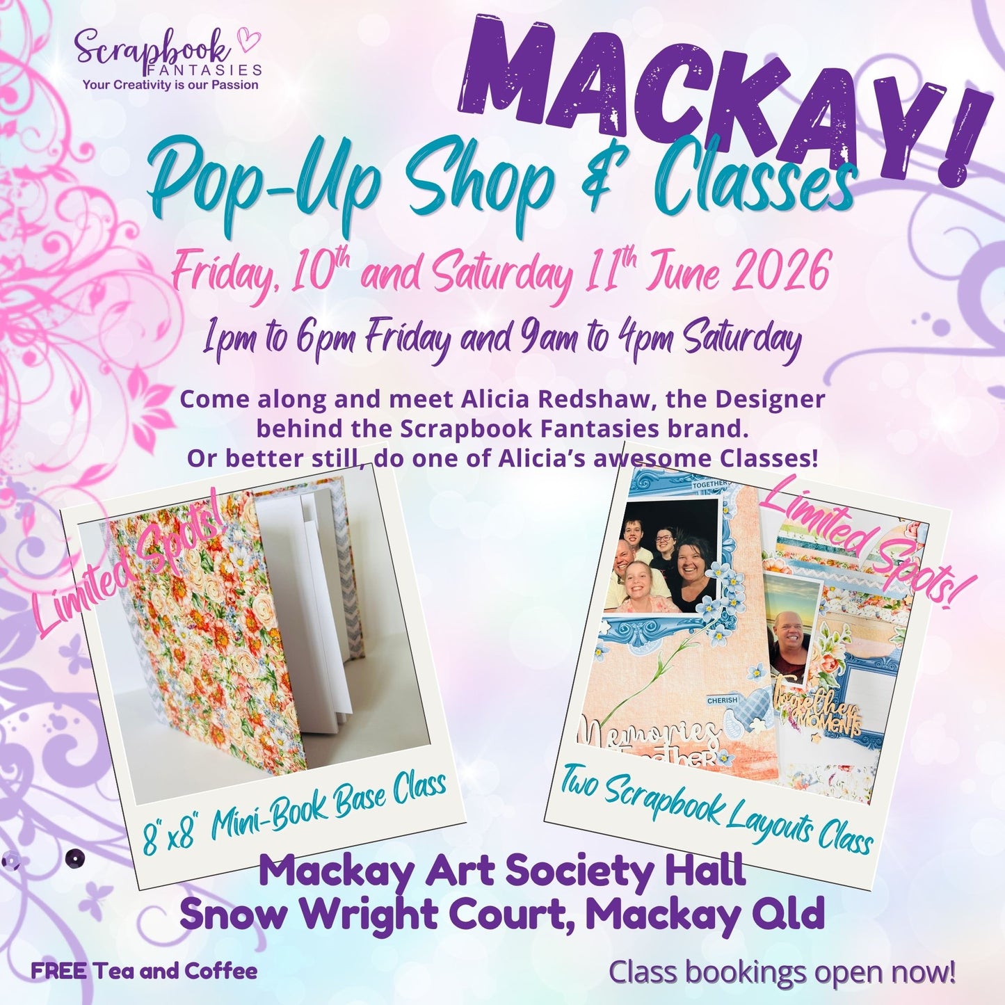 Scrapbook Fantasies Mackay Creative Classes with Alicia Redshaw - July 2026