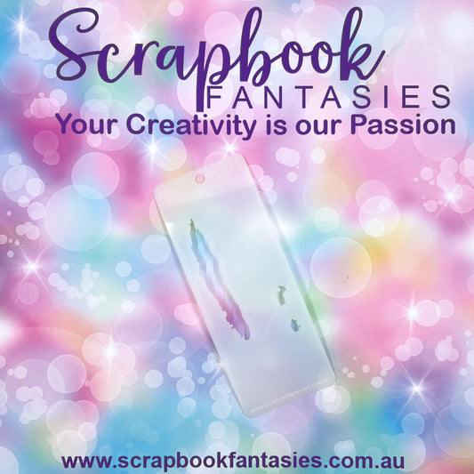 Scrapbook Fantasies Mini Border Stencil Template Mask - 2.25”x5.5” - New Caledonia Map 627059