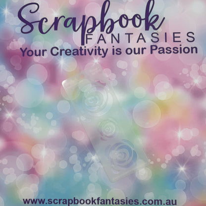 Scrapbook Fantasies Mini Border Stencil Template Mask - 2.25”x5.5” - Roses 1 627065