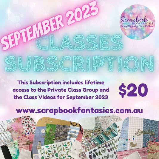 Class Group Subscription - September 2023 (eight classes - four scrapbooking and four cardmaking)