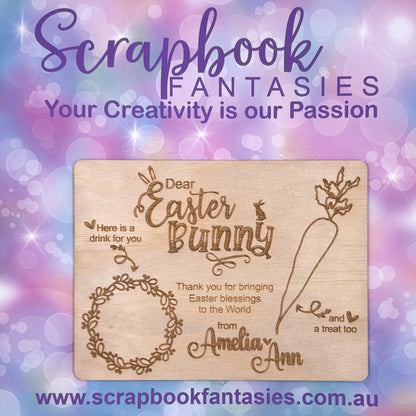 Personalisable Easter Bunny Treats Tray - 8"x6" (20cm x 15cm) - add your child or children's name/s