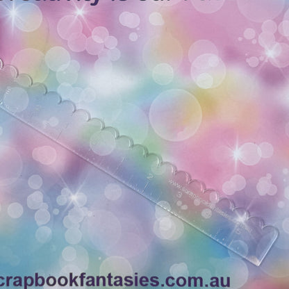 Scrapbook Fantasies Scallop Ruler 2 - 12"x1 1/4"