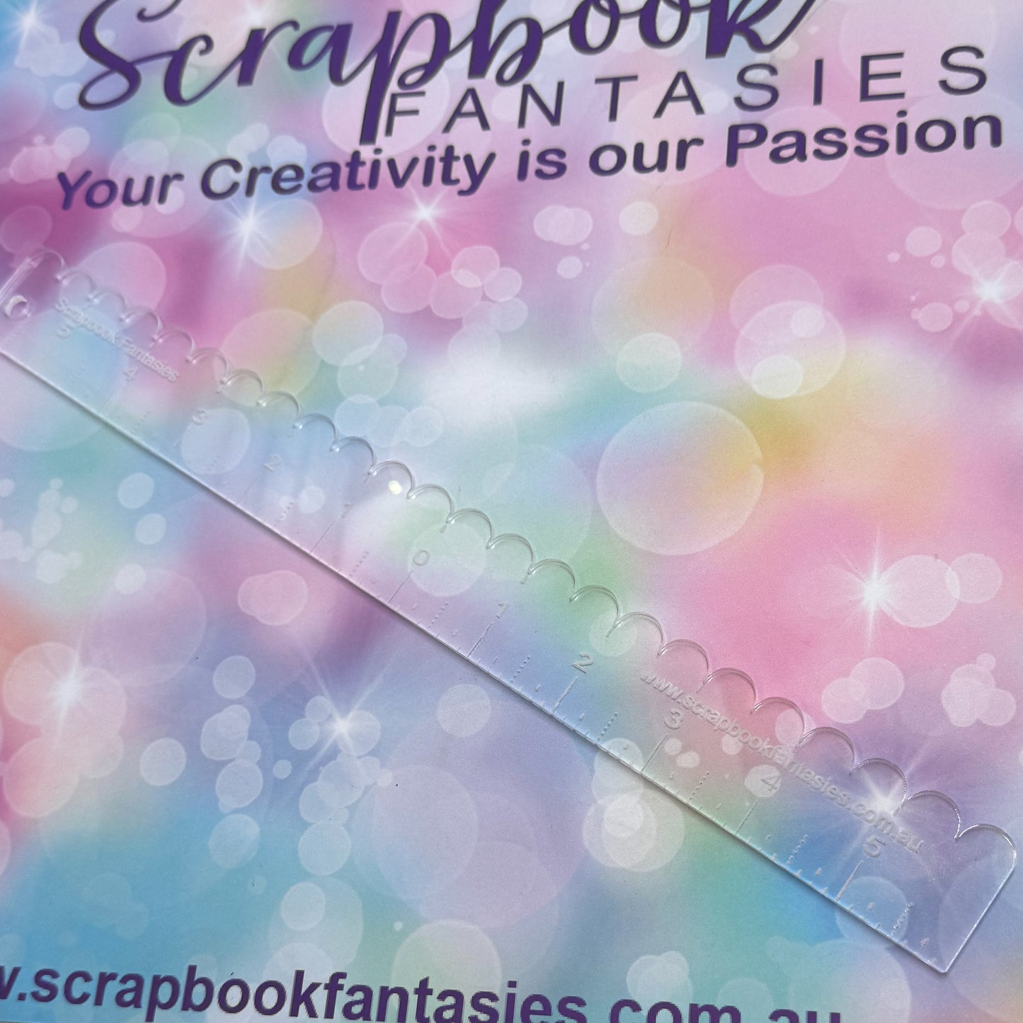 Scrapbook Fantasies Scallop Ruler 2 - 12"x1 1/4"