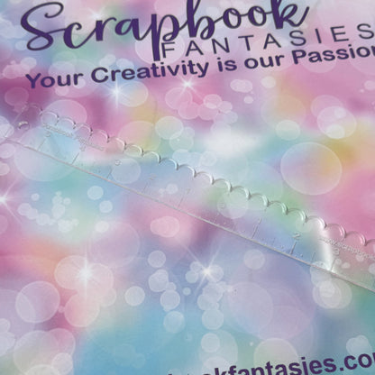 Scrapbook Fantasies Scallop Ruler 2 - 12"x1 1/4"