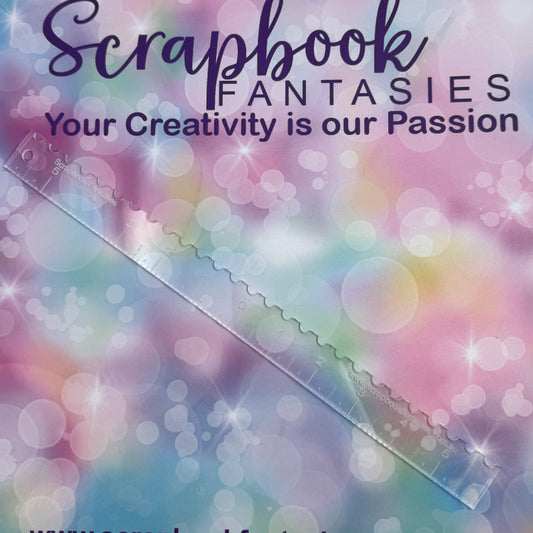 Scrapbook Fantasies Stamp-edge Ruler - 12"x1" - Designed by Alicia Redshaw