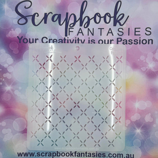 Scrapbook Fantasies Stencil Template Mask - 5.5”x5.5” - Crosses 768121
