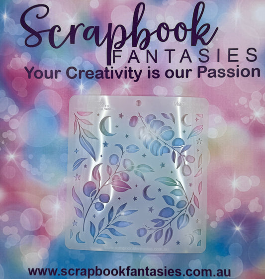 Scrapbook Fantasies Stencil Template Mask - 5.5”x5.5” - Magic Gums 768124