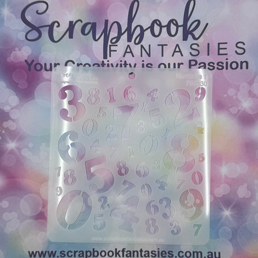 Scrapbook Fantasies Stencil Template Mask - 5.5”x5.5” - Numbers 1 768130