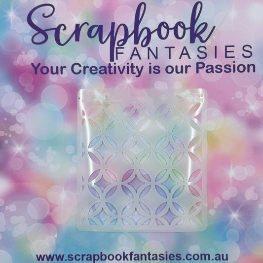 Scrapbook Fantasies Stencil Template Mask - 5.5”x5.5” - Petal Circles 768120