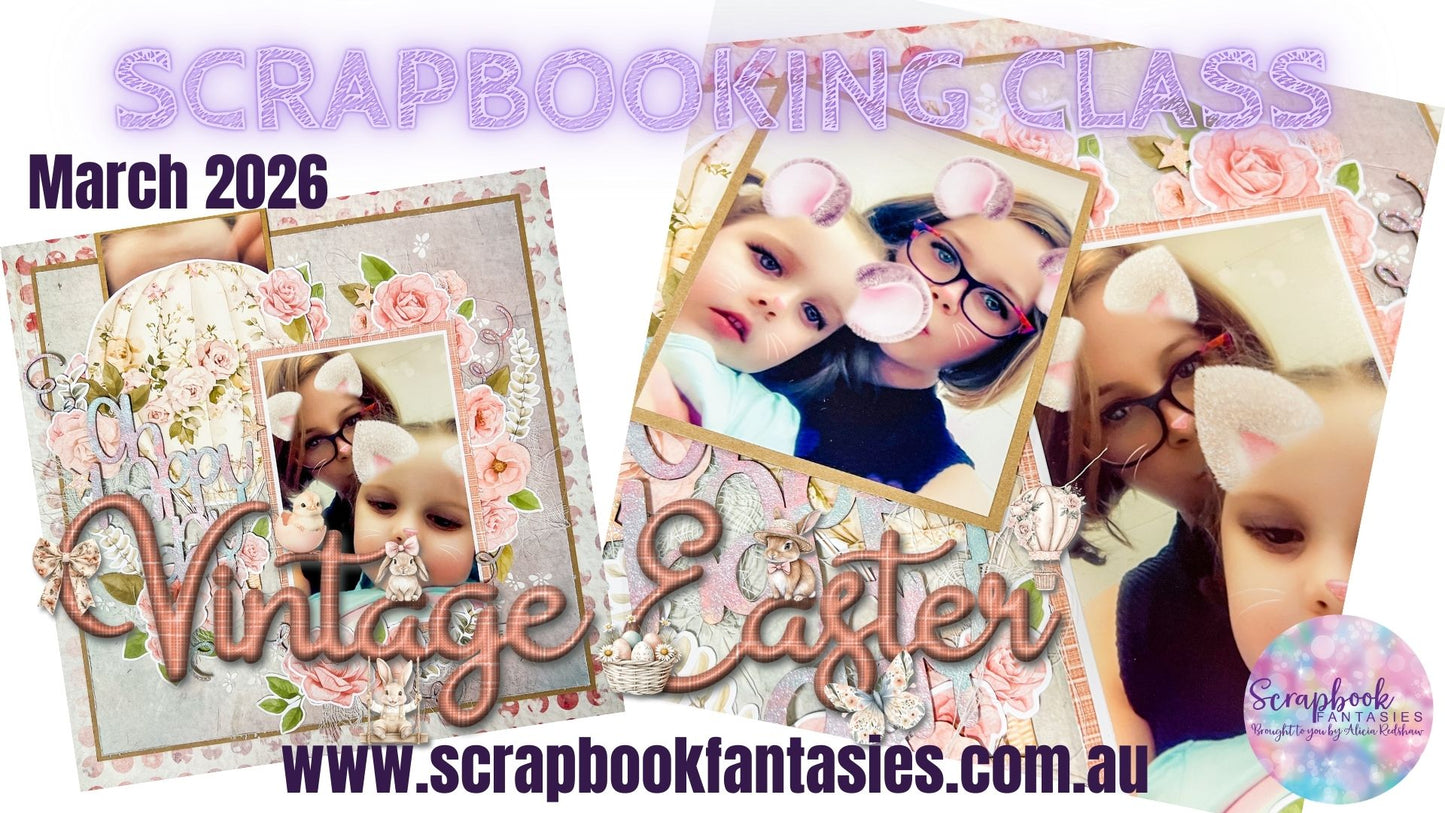 Shabby Chic Friday Night Scrap-Along Scrapbook Layout Kit by Alicia Redshaw - 13 March 2026