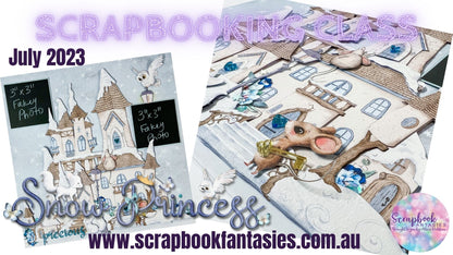 Snow Princess Saturday Night Scrap-Along Layered Castle Scrapbooking Kit - Saturday 22 July 2023